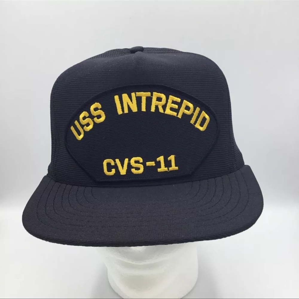 Eagle  Crest  US NAVY USS  INTREPID CVS-11  EMBROIDERED SNAPBACK Hat Made USA